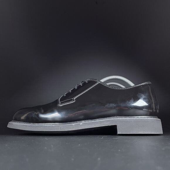 Bates Lites Men’s 10 E High Gloss Black Military Uniform Dress Shoes Oxfords EUC main image 7